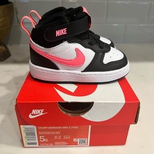 Toddler Girls' Nike Court Borough Mid 2 Shoes
